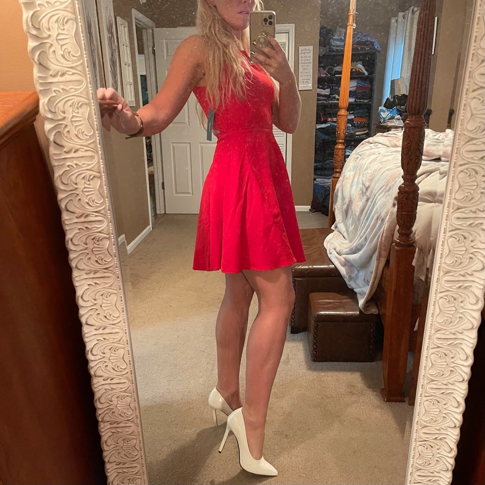 Lulu’s Red Skater Fit & Flare dress